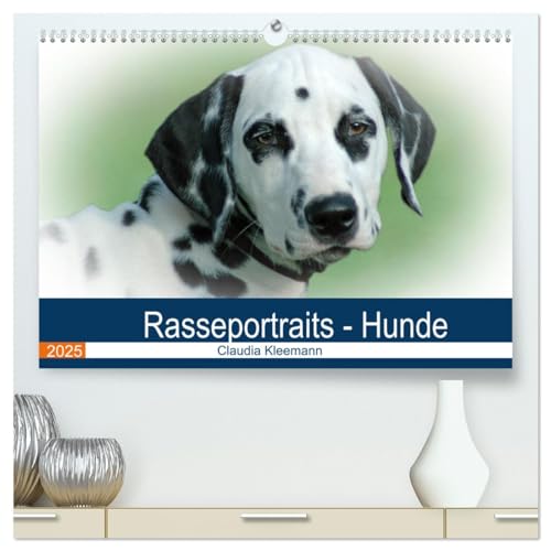 Rasseportraits - Hunde (hochwertiger Premium Wandkalender 2025 DIN A2 quer), Kunstdruck in Hochglanz: Kaum ein Tier hat soviele verschiedene Gesichter wie ein Hund. (CALVENDO Tiere) von Calvendo