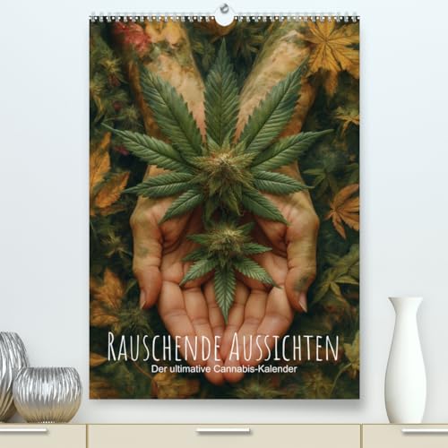 Rauschende Aussichten - Der ultimative Cannabis-Kalender (hochwertiger Premium Wandkalender 2025 DIN A2 hoch), Kunstdruck in Hochglanz von CALVENDO