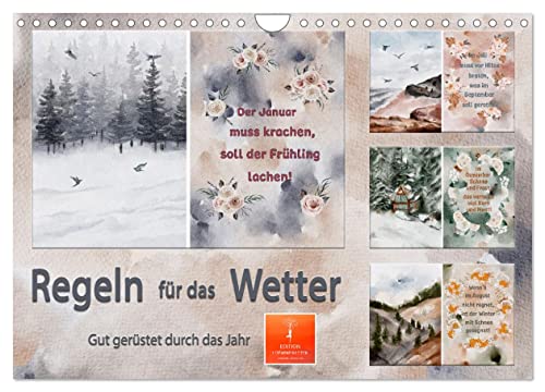 Regeln für das Wetter (Wandkalender 2025 DIN A4 quer), CALVENDO Monatskalender von CALVENDO