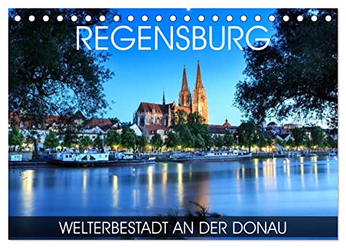 Regensburg - Welterbestadt an der Donau (Tischkalender 2025 DIN A5 quer), CALVENDO Monatskalender von CALVENDO
