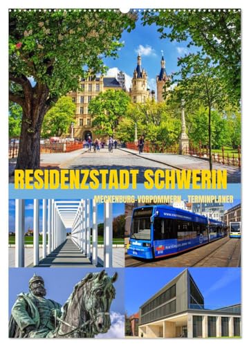 Residenzstadt Schwerin - Mecklenburg-Vorpommern - Terminplaner (Wandkalender 2026 DIN A2 hoch), CALVENDO Monatskalender von CALVENDO