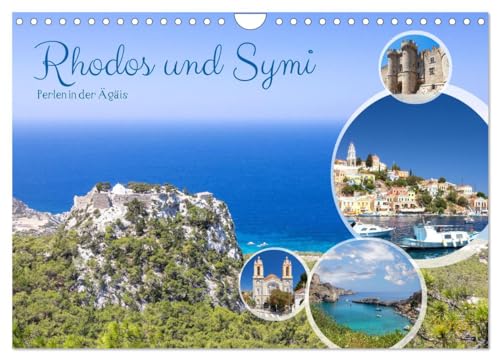 Rhodos und Symi, Perlen in der Ägis (Wandkalender 2025 DIN A4 quer), CALVENDO Monatskalender von CALVENDO