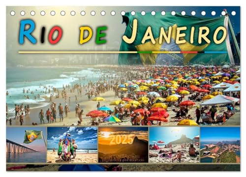 Rio de Janeiro, Stadt des Sonnenscheins (Tischkalender 2025 DIN A5 quer), CALVENDO Monatskalender von CALVENDO