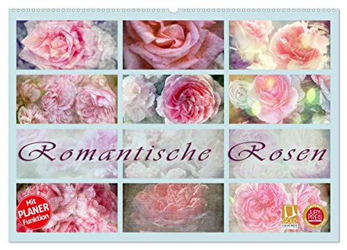 Romantische Rosen (Wandkalender 2026 DIN A2 quer), CALVENDO Monatskalender von CALVENDO