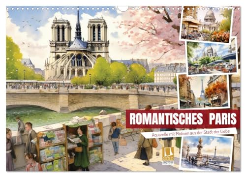Romantisches Paris (Wandkalender 2026 DIN A3 quer), CALVENDO Monatskalender von CALVENDO
