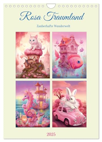 Rosa Traumland. Zauberhafte Wunderwelt (Wandkalender 2025 DIN A4 hoch), CALVENDO Monatskalender von CALVENDO