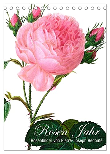 Rosen-Jahr (Tischkalender 2025 DIN A5 hoch), CALVENDO Monatskalender von CALVENDO
