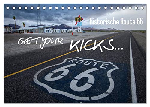 Route 66 (Tischkalender 2025 DIN A5 quer), CALVENDO Monatskalender von CALVENDO
