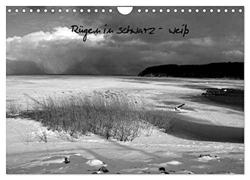 Rügen in schwarz-weiß (Wandkalender 2026 DIN A4 quer), CALVENDO Monatskalender von CALVENDO