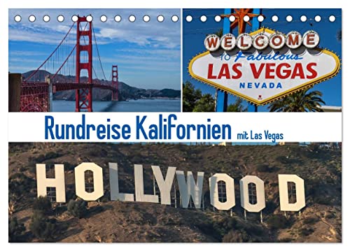 Rundreise Kalifornien mit Las Vegas (Tischkalender 2025 DIN A5 quer), CALVENDO Monatskalender von CALVENDO