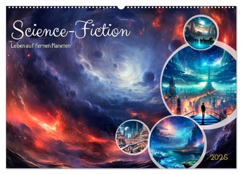 SCIENCE-FICTION Leben auf fernen Planeten (Wandkalender 2025 DIN A2 quer), CALVENDO Monatskalender von CALVENDO