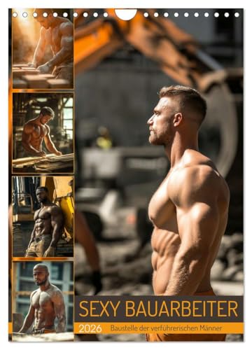SEXY BAUARBEITER - Baustelle der verführerischen Männer (Wandkalender 2026 DIN A4 hoch), CALVENDO Monatskalender von CALVENDO