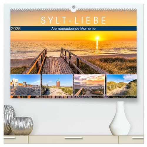 SYLT-LIEBE Atemberaubende Momente (hochwertiger Premium Wandkalender 2025 DIN A2 quer), Kunstdruck in Hochglanz von CALVENDO