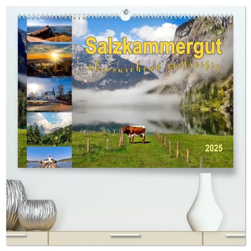 Salzkammergut, überraschend vielseitig (hochwertiger Premium Wandkalender 2025 DIN A2 quer), Kunstdruck in Hochglanz von CALVENDO