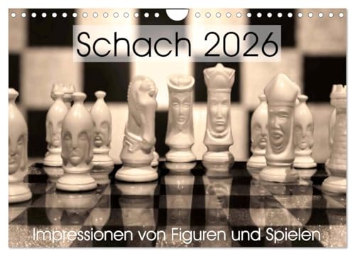 Schach 2026. Impressionen von Figuren und Spielen (Wandkalender 2026 DIN A4 quer), CALVENDO Monatskalender von CALVENDO