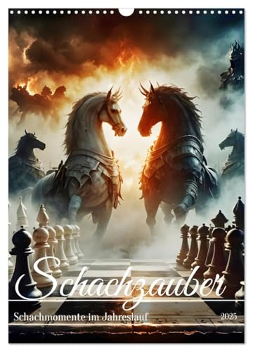 Schachzauber (Wandkalender 2025 DIN A3 hoch), CALVENDO Monatskalender von CALVENDO