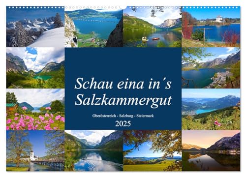 Schau eina in´s Salzkammergut (Wandkalender 2025 DIN A2 quer), CALVENDO Monatskalender von CALVENDO