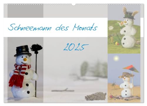 Schneemann des Monats 2025 (Wandkalender 2025 DIN A2 quer), CALVENDO Monatskalender von CALVENDO