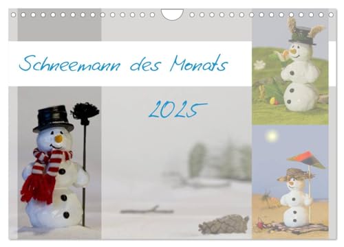 Schneemann des Monats 2025 (Wandkalender 2025 DIN A4 quer), CALVENDO Monatskalender von CALVENDO