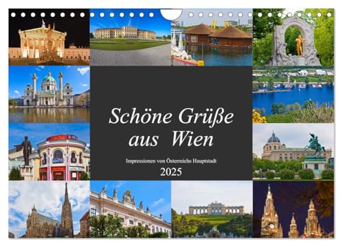 Schöne Grüße aus Wien (Wandkalender 2025 DIN A4 quer), CALVENDO Monatskalender von CALVENDO