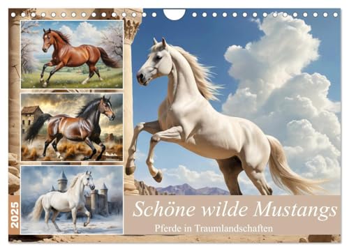 Schöne wilde Mustangs (Wandkalender 2025 DIN A4 quer), CALVENDO Monatskalender von CALVENDO