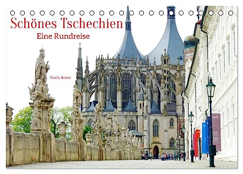 Schönes Tschechien - Eine Rundreise (Tischkalender 2025 DIN A5 quer), CALVENDO Monatskalender von CALVENDO