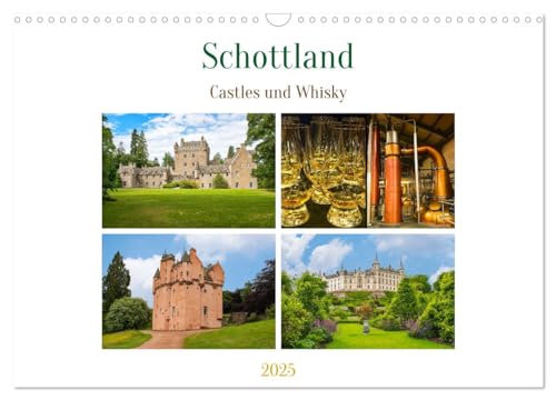 Schottland - Castles und Whisky (Wandkalender 2025 DIN A3 quer), CALVENDO Monatskalender von CALVENDO