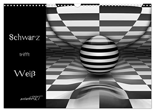 Schwarz trifft Weiß (Wandkalender 2025 DIN A3 quer), CALVENDO Monatskalender von CALVENDO