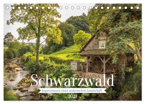 Schwarzwald (Tischkalender 2025 DIN A5 quer), CALVENDO Monatskalender: Impressionen einer malerischen Landschaft zwischen Schluchsee, Titisee, Jostal, Glottertal, und Mummelsee (CALVENDO Orte) von CALVENDO