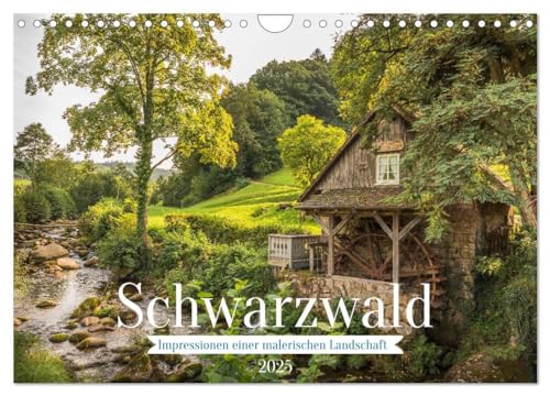 Schwarzwald (Wandkalender 2025 DIN A4 quer), CALVENDO Monatskalender: Impressionen einer malerischen Landschaft zwischen Schluchsee, Titisee, Jostal, Glottertal, und Mummelsee (CALVENDO Orte) von CALVENDO