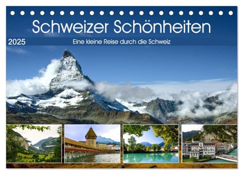 Schweizer Schönheiten (Tischkalender 2025 DIN A5 quer), CALVENDO Monatskalender von CALVENDO