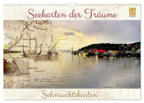 Seekarten der Träume (Wandkalender 2025 DIN A3 quer), CALVENDO Monatskalender von CALVENDO