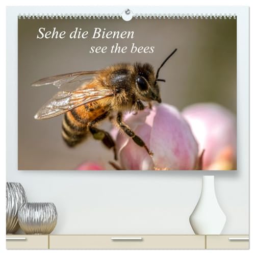 Sehe die Bienen (hochwertiger Premium Wandkalender 2026 DIN A2 quer), Kunstdruck in Hochglanz: Natürliche Makro-Momentaufnahmen in freier Natur (CALVENDO Tiere) von Calvendo