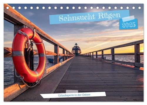 Sehnsucht Rügen (Tischkalender 2025 DIN A5 quer), CALVENDO Monatskalender von CALVENDO