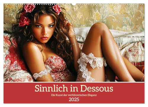 Sinnlich in Dessous. Die Kunst der verführerischen Eleganz (Wandkalender 2025 DIN A2 quer), CALVENDO Monatskalender von CALVENDO