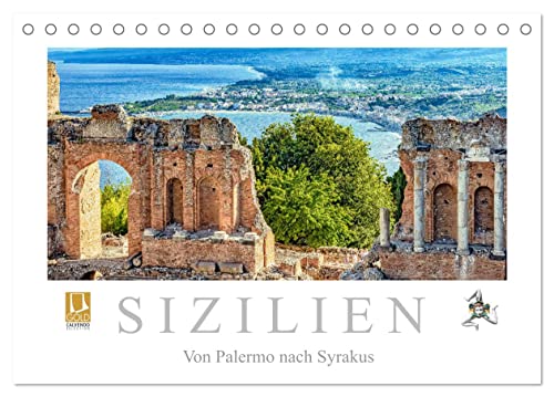 Sizilien - Von Palermo nach Syrakus (Tischkalender 2025 DIN A5 quer), CALVENDO Monatskalender von CALVENDO