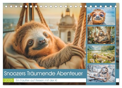 Snoozers Träumende Abenteuer (Tischkalender 2025 DIN A5 quer), CALVENDO Monatskalender von CALVENDO