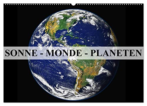 Sonne, Monde und Planeten (Wandkalender 2026 DIN A2 quer), CALVENDO Monatskalender: Die Himmelskörper in unserem Sonnensystem (CALVENDO Wissenschaft) von Calvendo