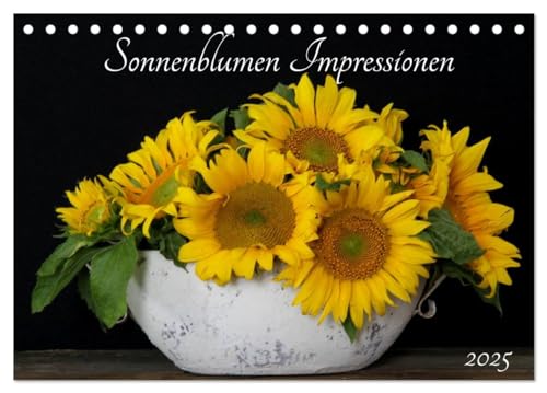 Sonnenblumen Impressionen (Tischkalender 2025 DIN A5 quer), CALVENDO Monatskalender von CALVENDO