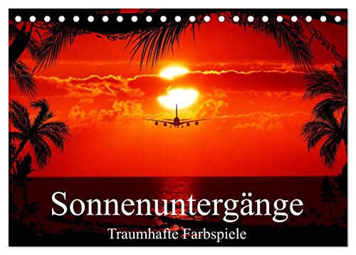 Sonnenuntergänge • Traumhafte Farbspiele (Tischkalender 2025 DIN A5 quer), CALVENDO Monatskalender von CALVENDO