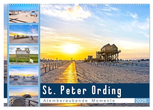 St. Peter Ording - Atemberaubende Momente (Wandkalender 2025 DIN A2 quer), CALVENDO Monatskalender von CALVENDO