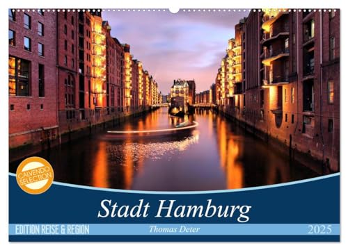 Stadt Hamburg (Wandkalender 2025 DIN A2 quer), CALVENDO Monatskalender von CALVENDO