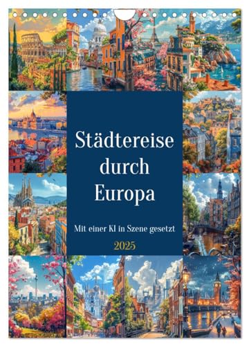 Städtereise durch Europa (Wandkalender 2025 DIN A4 hoch), CALVENDO Monatskalender: Erleben Sie die Vielfalt und den Charme europäischer Metropolen, ... dargestellt werden.. (CALVENDO Orte) von CALVENDO