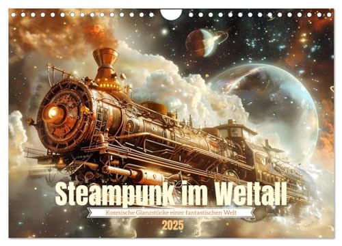 Steampunk im Weltall (Wandkalender 2025 DIN A4 quer), CALVENDO Monatskalender von CALVENDO