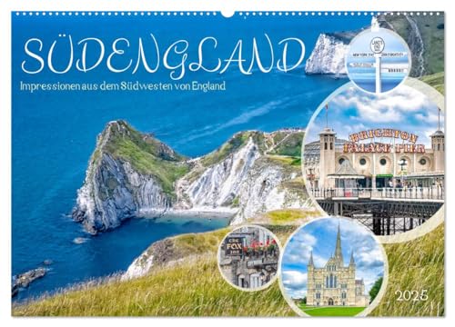 Südengland - Impressionen aus dem Südwesten von England (Wandkalender 2025 DIN A2 quer), CALVENDO Monatskalender von CALVENDO