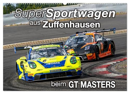 Super Sportwagen aus Zuffenhausen beim GT MASTERS (Wandkalender 2026 DIN A2 quer), CALVENDO Monatskalender: Spektakuläre Rennszenen der ... auf dem Nürburgring (CALVENDO Sport) von Calvendo
