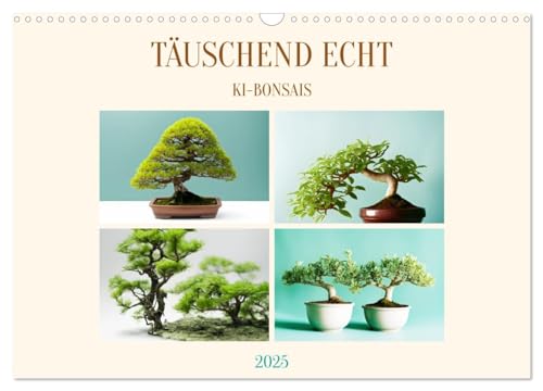 Täuschend echt KI-Bonsais (Wandkalender 2025 DIN A3 quer), CALVENDO Monatskalender von CALVENDO
