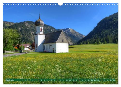 Tannheim und das Tal (Wandkalender 2026 DIN A3 quer), CALVENDO Monatskalender: Saftige Wiesen, schroffe Berghänge, glas klare Bergseen, stahlblauer ... dass ist das Tannheimer Tal. (CALVENDO Natur) von Calvendo