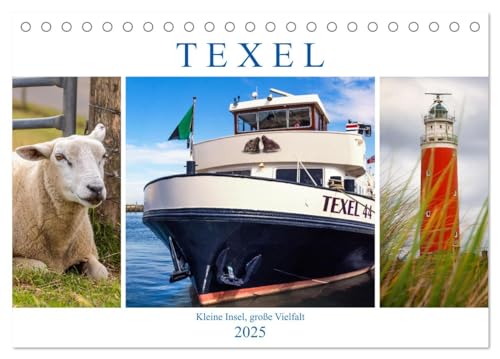 Texel - Kleine Insel, große Vielfalt (Tischkalender 2025 DIN A5 quer), CALVENDO Monatskalender von CALVENDO