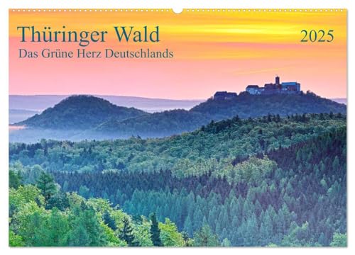 Thüringer Wald Das Grüne Herz Deutschlands (Wandkalender 2025 DIN A2 quer), CALVENDO Monatskalender von CALVENDO